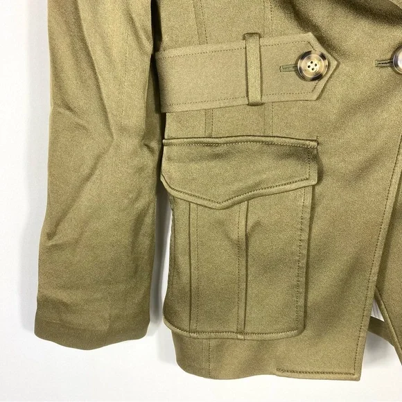 Veronica Beard Myla Dickey Jacket Olive Green Size 0 NWT